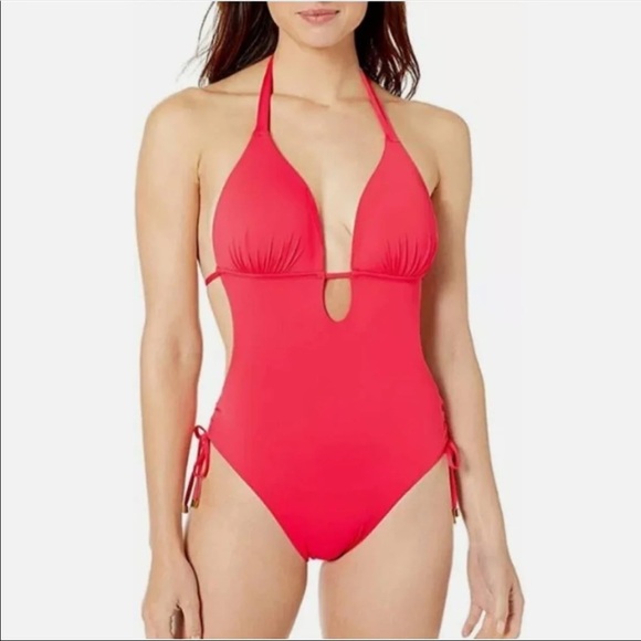 Bar III Other - NWT Bar III Solids One-Piece Swimsuit in Coral